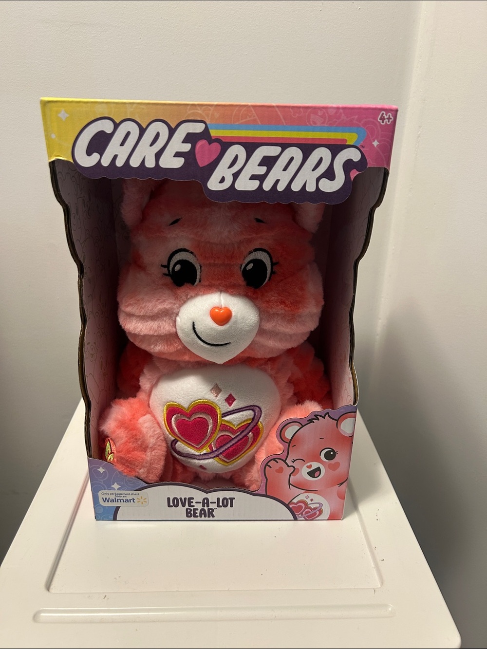 Care Bears Love-A-Lot Bear Plush - Pink and White Heart Emblem